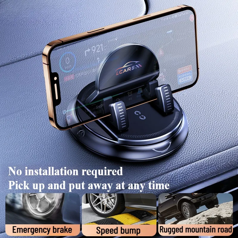 Universal Car Phone Mount Rotatable Dashboard Suction Cup Stand for Mobile Navigation Multi Scene Use in Vehicle and Home - Image 6