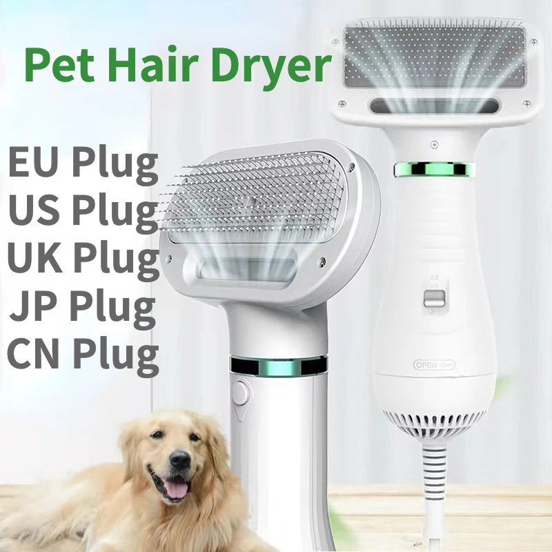 Comb Puppy Fur Blower Pet Dog Dryer Quiet Dog Hair Dryers and Comb Brush Grooming Kitten Low Noise Temprature