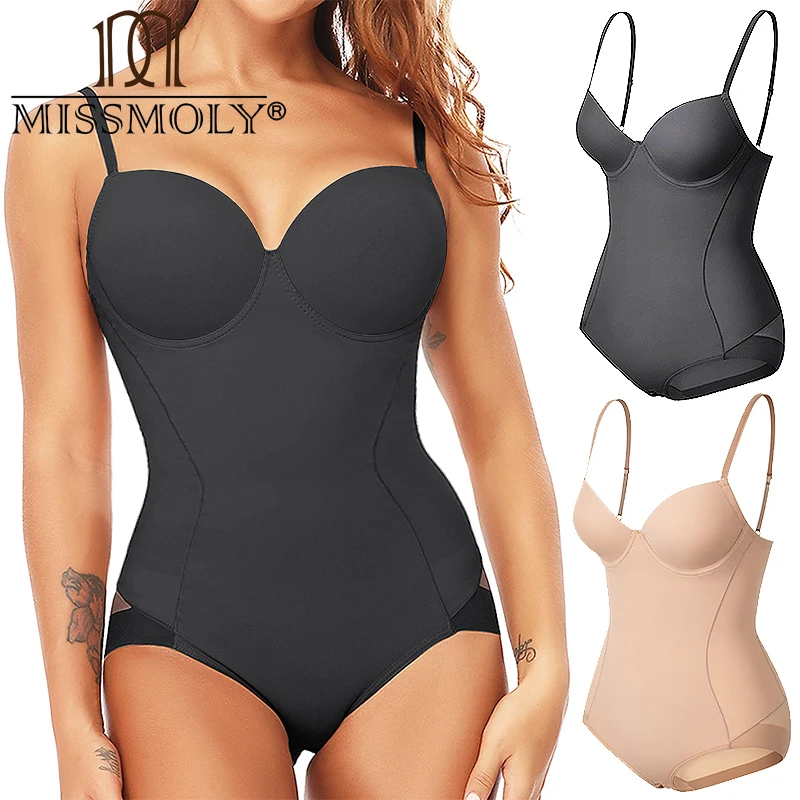 Shapewear Tops Tummy Control Body Shaper Built-in Bra Camisole Jumpsuits