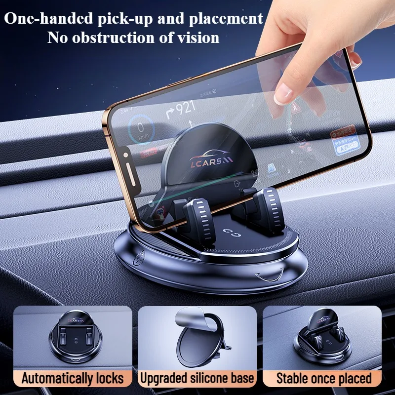 Universal Car Phone Mount Rotatable Dashboard Suction Cup Stand for Mobile Navigation Multi Scene Use in Vehicle and Home - Image 4