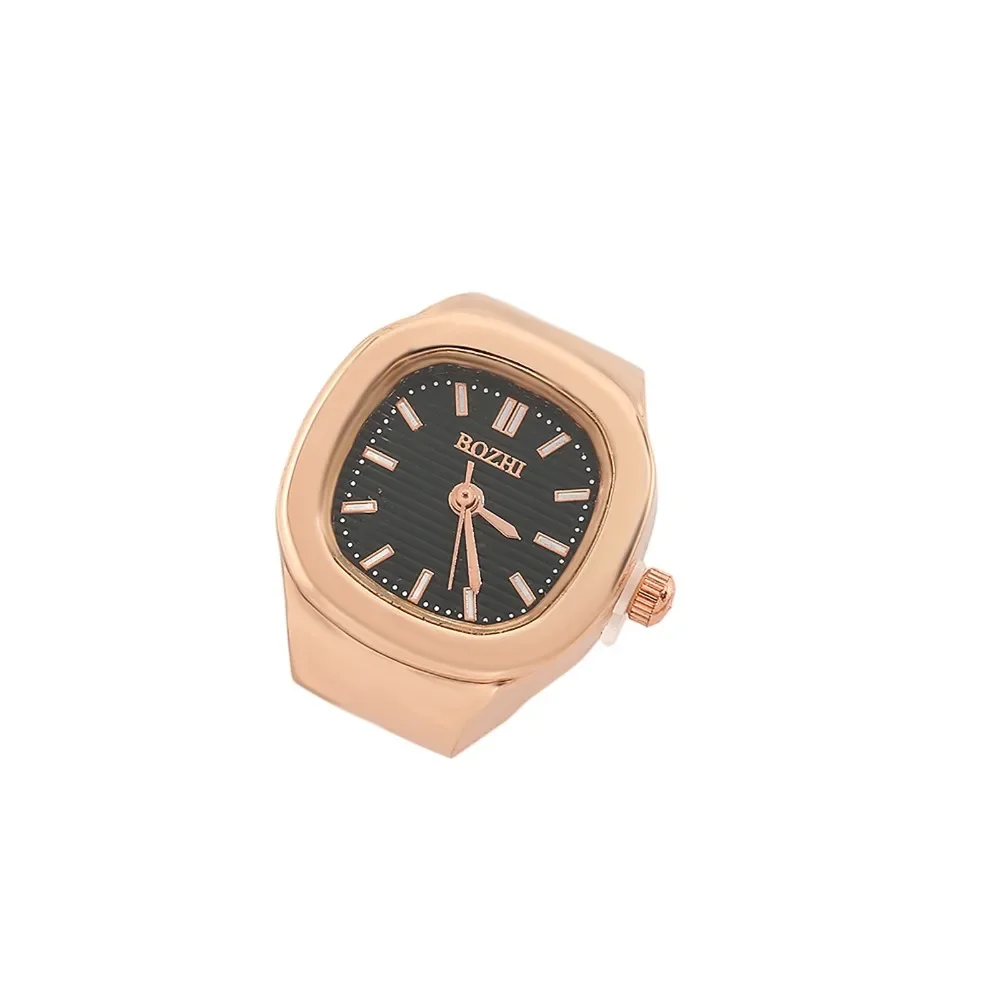 Creative Adjustable Finger Ring Watch Mini Simple Couple Ring Watch Vintage Square Time Watch Ring Men Women - Image 7