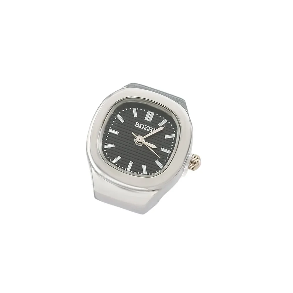 Creative Adjustable Finger Ring Watch Mini Simple Couple Ring Watch Vintage Square Time Watch Ring Men Women - Image 11