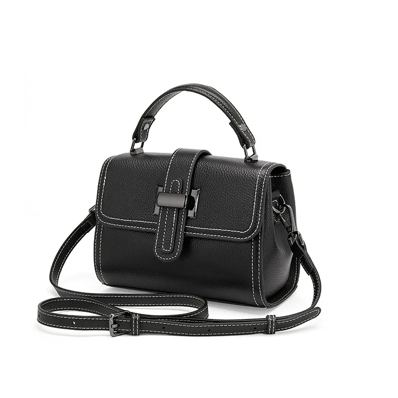 Casual Women Bags Genuine Leather Messenger Bag Cow Leather All-match Single Shoulder Hand-held Square Handbag High Quality - Image 3