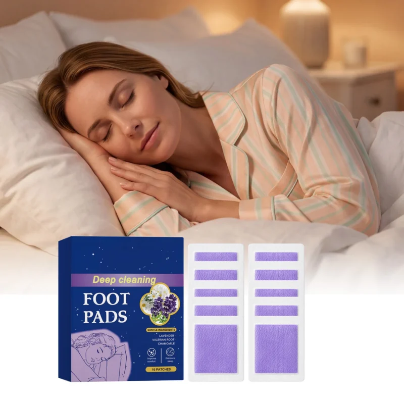 Sleep Aid Patch Detoxification Foot Pads Relief Fatigue Stress Refresh Tired Body Promote Restful Sleep Relaxation Anti Snoring