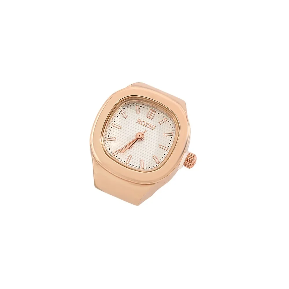 Creative Adjustable Finger Ring Watch Mini Simple Couple Ring Watch Vintage Square Time Watch Ring Men Women - Image 6