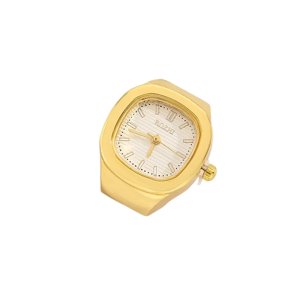 Creative Adjustable Finger Ring Watch Mini Simple Couple Ring Watch Vintage Square Time Watch Ring Men Women - Image 8