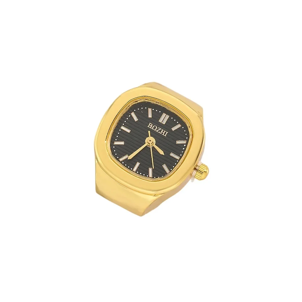 Creative Adjustable Finger Ring Watch Mini Simple Couple Ring Watch Vintage Square Time Watch Ring Men Women - Image 9